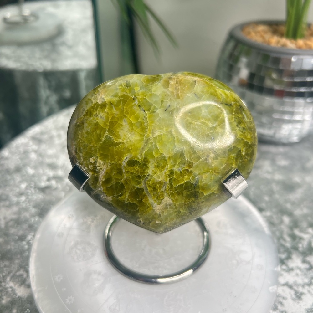 Green Opal Heart - Goh03